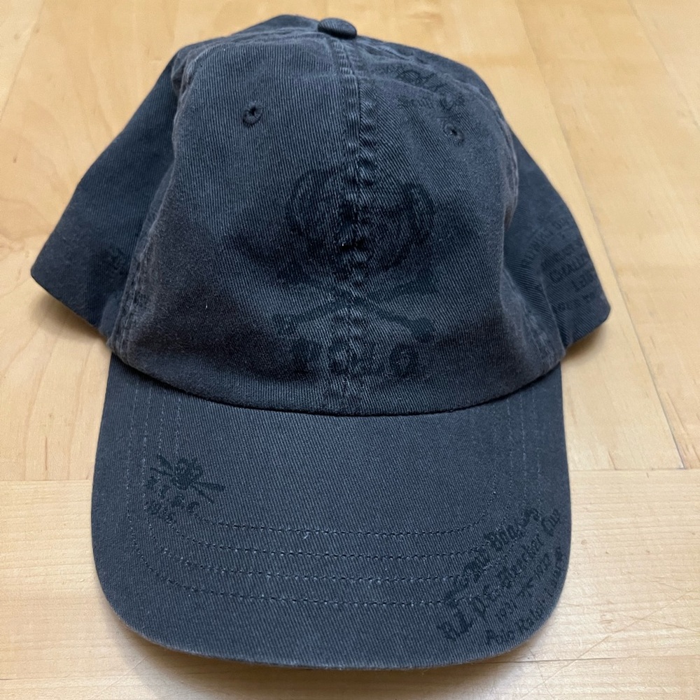 Dark Grey 🏇 Polo 🏇 Ralph Lauren Bear & Cross Bones Hat. EUC worn once.